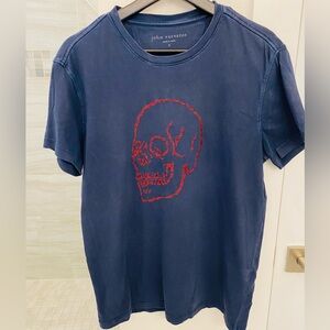 John Varvatos Men's Navy Skull T-Shirt